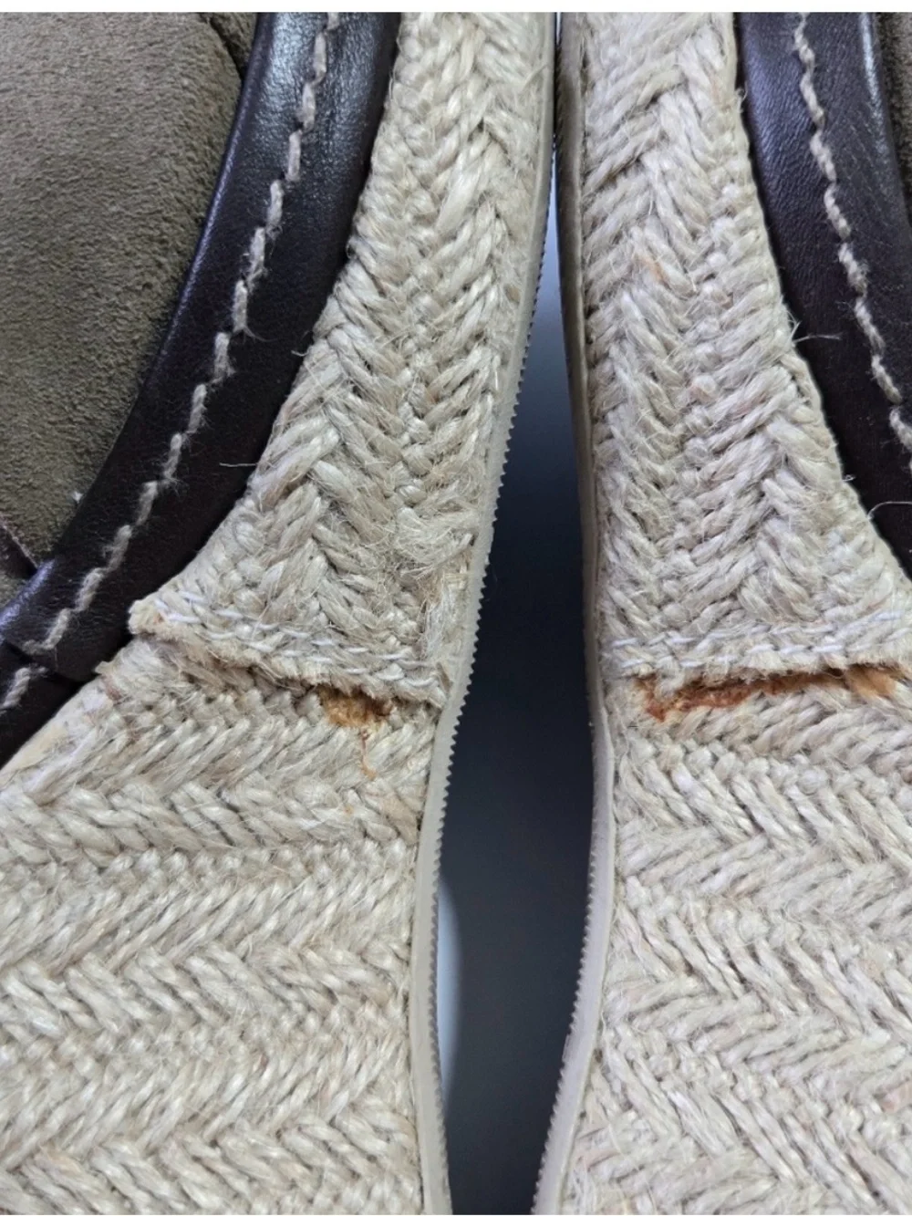 Nero Giardini Taupe Suede Wedge Sandals with Knotted Front and Ankle Strap